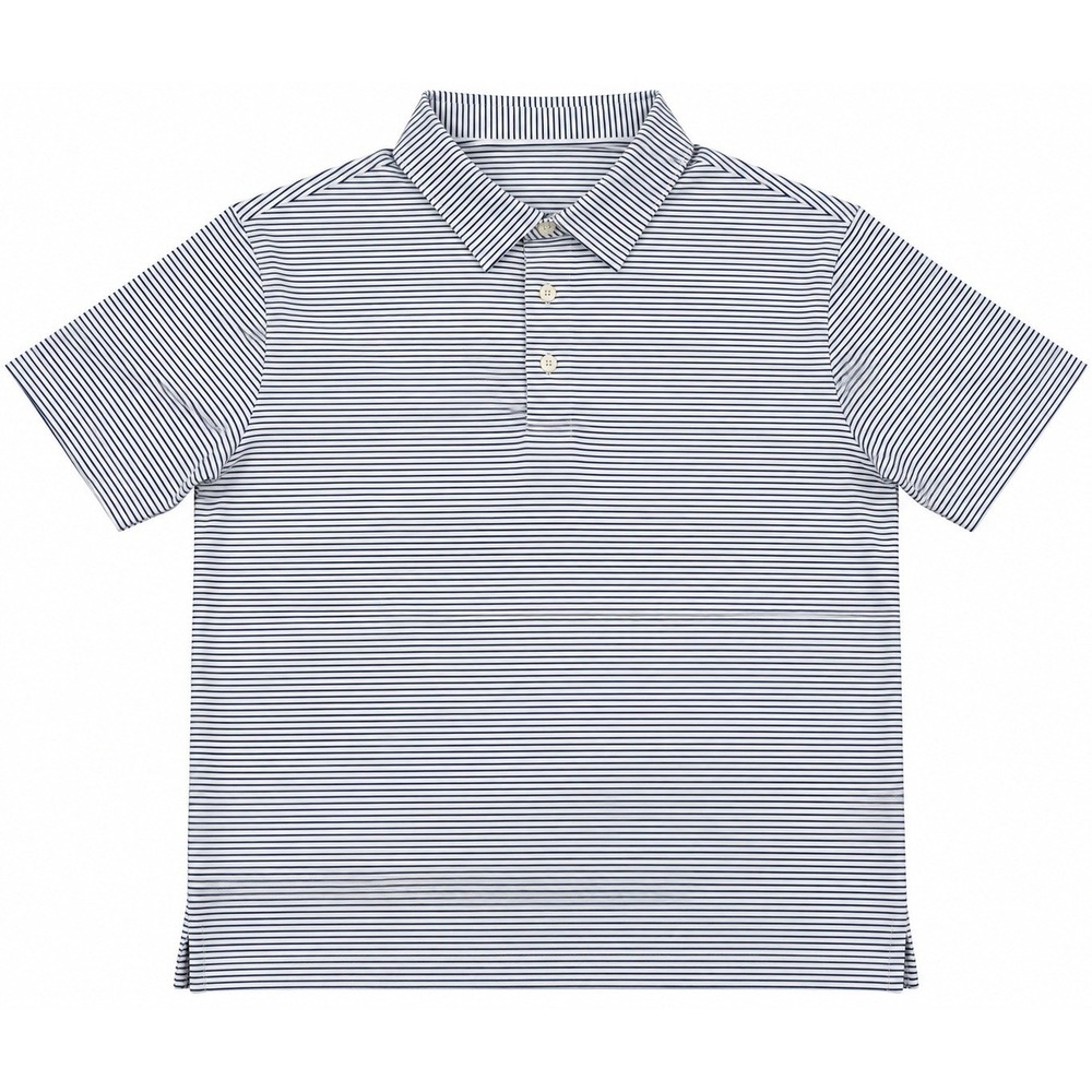 Vineyard Vines Jim Nantz Polo XXL Black White Stripe brrr Performance Golf Shirt